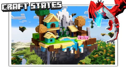 Minecraft Challenge #2 How to Build Mini Hall With Rainbow Windmill in the Air